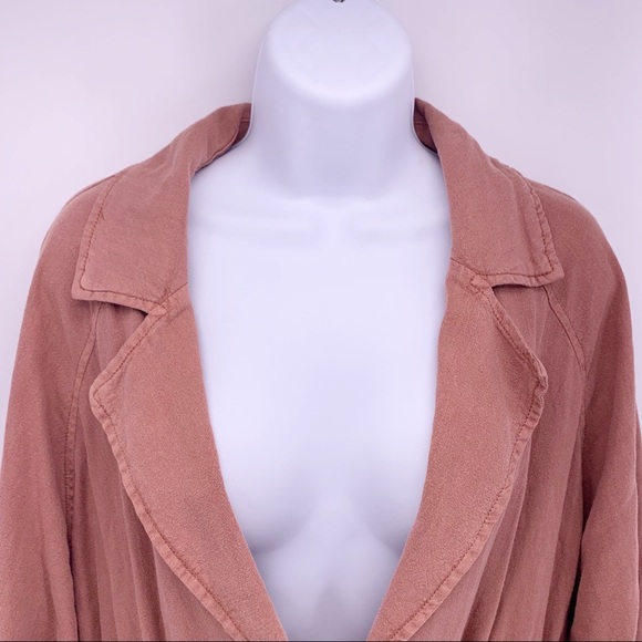 Free People Rust Colored Linen Jacket Size Small - Picture 2 of 7